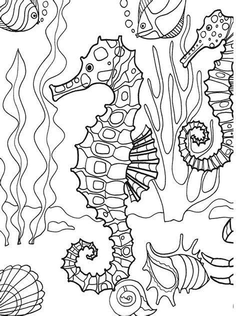 D'ailleurs je vais mette l'hippocampe en dernier parce que c'est mon dessin préféré de cette partie, et il faut toujours terminer en beauté. Coloriage Hippocampe #18718 (Animaux) - Album de coloriages