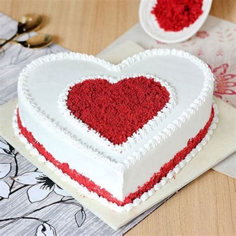 Valentines Day Red Velvet Heart Shape Cakebangalore Just Bake