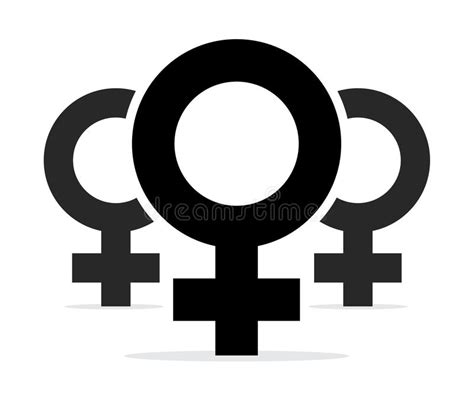 Black Female Icons Illustration On White Background Flat Vector Woman