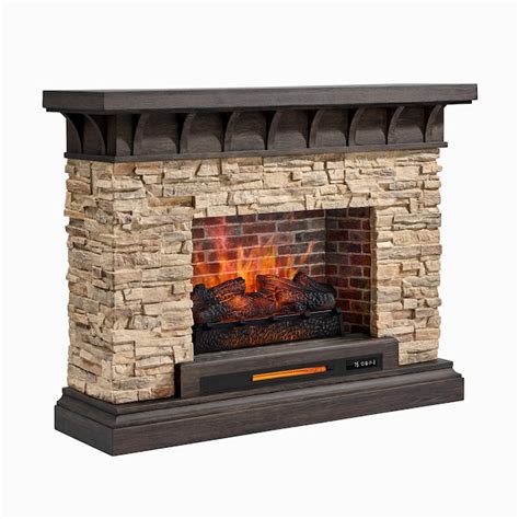 Allen Roth 53 In W Sedona Infrared Quartz Electric Fireplace In The