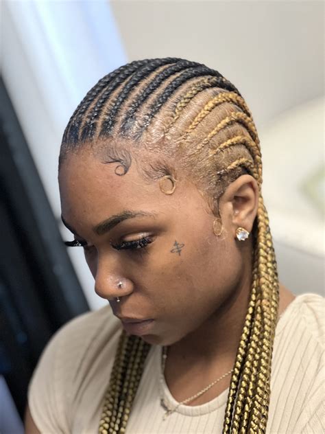 straight back feed in braids | Feed in braids ponytail, Straight back