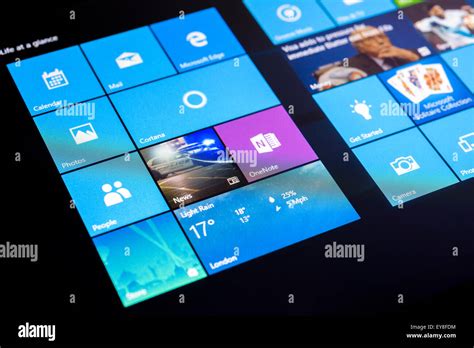 The Start Menu Of Microsoft Windows 10 Operating System On A Touch