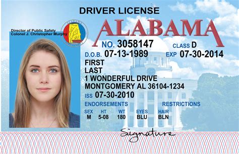 Alabama Driver License Psd Template Us Novelty Drivers License Templates