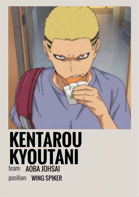 Kentarou Kyotani Poster Anime Cover Photo Haikyuu Anime Anime Decor