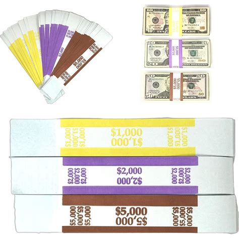 Money Bands Currency Sleeves Straps Made In Usa Pack Of 330 Self