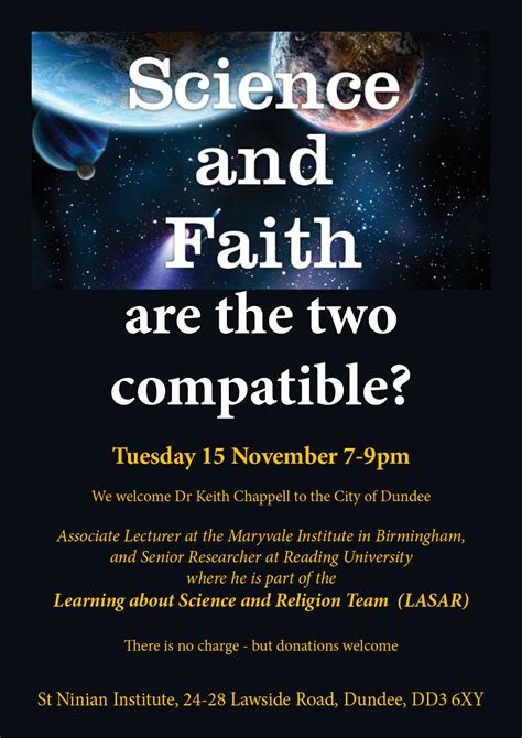 Science And Faith Talks Keith Chappell Diocese Of Dunkeld