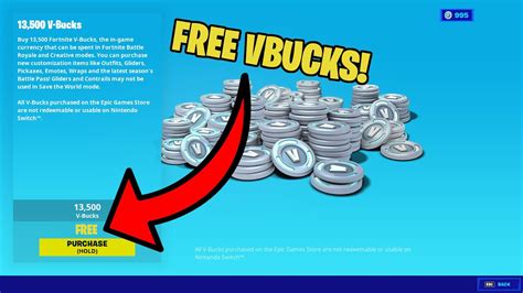 How To Redeem 13500 V Bucks For Free In Fortnite Free Vbucks Glitch