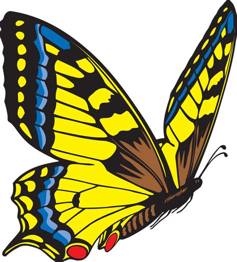 Yellow Butterfly Clip Art Clipart Best