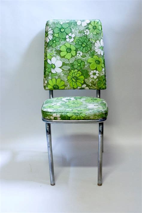 Retro is very hot, and you can find lots of very interesting retro kitchen furniture, small appliances, and accessories for affordable prices. Mid Century Chrome Kitchen Chairs 1950s Green Floral Vinyl ...