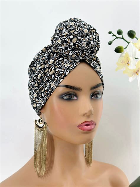 Pre Tied Turban Pre Tied Head Wrap Women Turban Classy Etsy