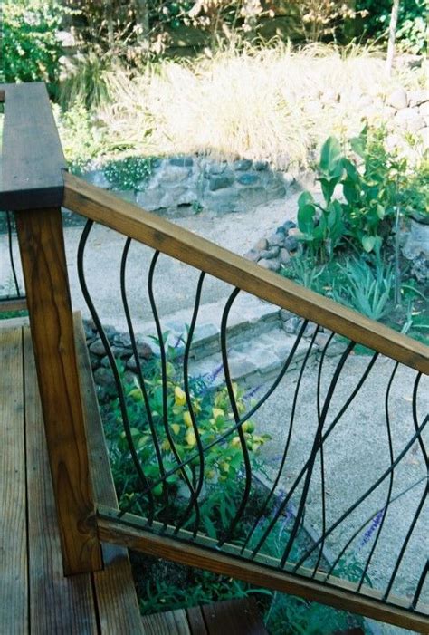 Our cedar and pine log stair systems come complete with full log stringers and half log treads. Outdoor stair railing - love this | Outdoor stair railing, Outdoor stairs