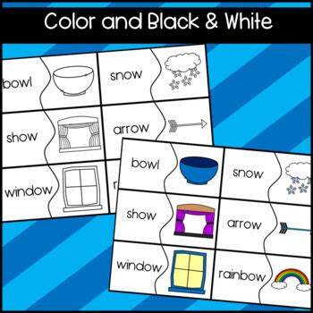Freebie Oa And Ow Puzzles By Designed By Danielle Tpt