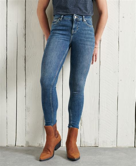Superdry Super Vintage Skinny Mid Rise Jeans Voor Dames