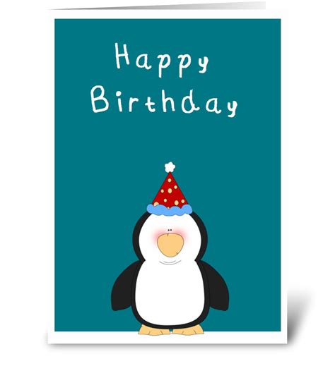 Happy Birthday Cute Penguin Card Send This Greeting Card Designed By