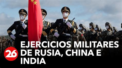 Ejercicios Militares De Rusia China E India Youtube