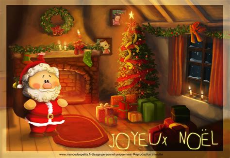 Carte de noël à imprimer gratuitement ; Monde des petits - Par thème