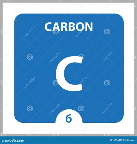 Carbon Chemical Element Periodic Table Symbol Stock Image