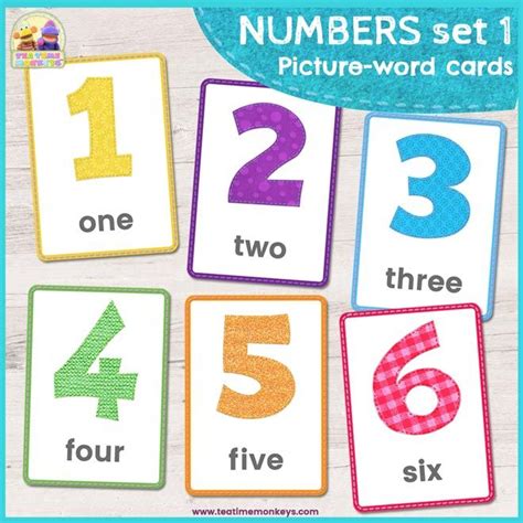 Simple Numbers With Objects Flashcards Free Printable Multiplication