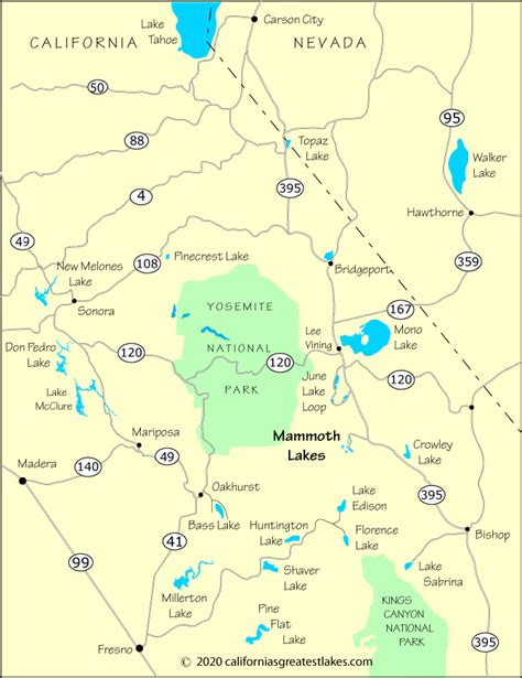 Map Of Mammoth Lakes Ca Dakota Map