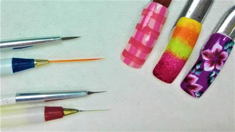 Pinceles para hacer diseños en las uñas Cómo usar los pinceles para