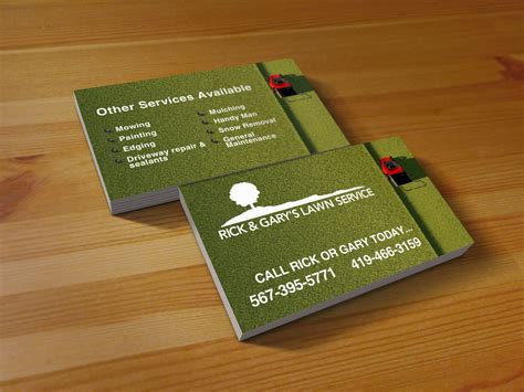 If you use the tips i've given you (or download our free lawn care business card templates!), you'll be well on your way to growing your lawn care business. Business Card I did for a local lawn care company | Lawn ...