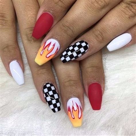 Pin By 👑alek👑 On Grabbers•⚡️ Coffin Shape Nails Checkered Nails