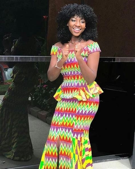 Discover These Trendy Kente Slit African Wax Prints Ghana Kaba Styles Akan People Aso Ebi