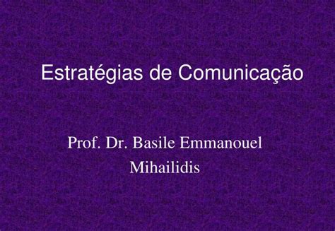 PPT Estratégias de Comunicação PowerPoint Presentation free download ID