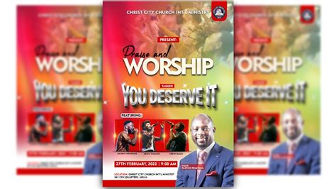 Church Flyer Design Praise And Worship Flyers How To Design A Church Flyer Photoshop