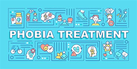 Phobia Treatment Word Concepts Blue Banner Anxiety Disorder Therapy