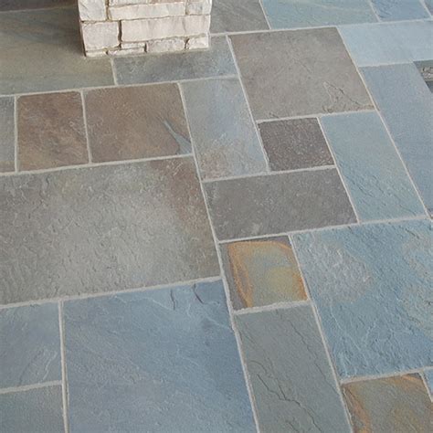 Each piece has been treated by very high temperature flame to yield its unique texture. Bluestone Full Color - Illinois Landscape Supply l Unilock ...