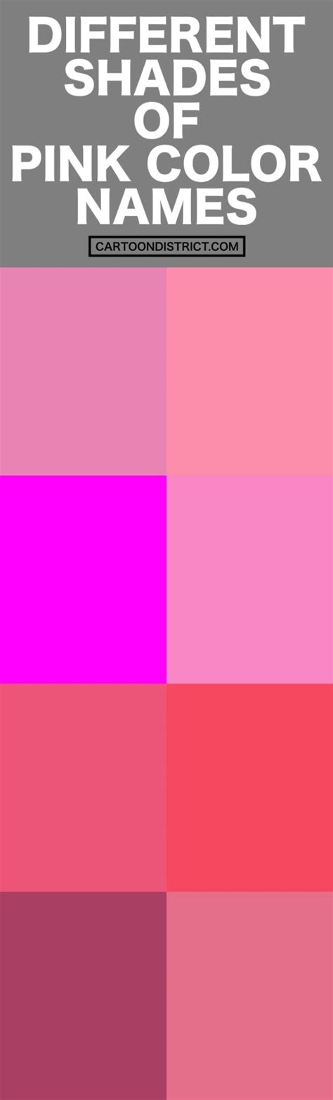 35 Different Shades Of Pink Color Names