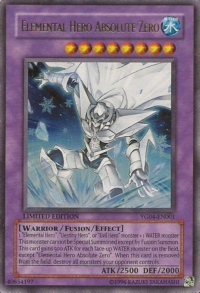 Elemental Hero Absolute Zero Hero Absolute Zero Yugioh Cards