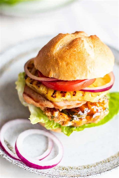 Hawaiian Teriyaki Chicken Burgers Sunkissed Kitchen