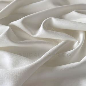 Bridal Stretch Crepe Fabric By The Yard Off White Wedding Dress Fabric