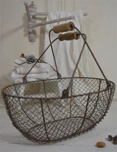 Antique French Rare Oyster Basket Antique Wire Harvesting Etsy