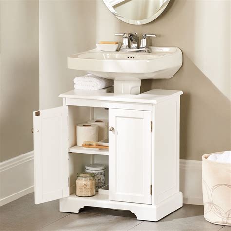 Maximizing Space With A Pedestal Sink Storage Cabinet Home Storage