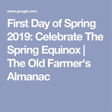 First Day Of Spring 2020 The Spring Equinox First Day Of Spring