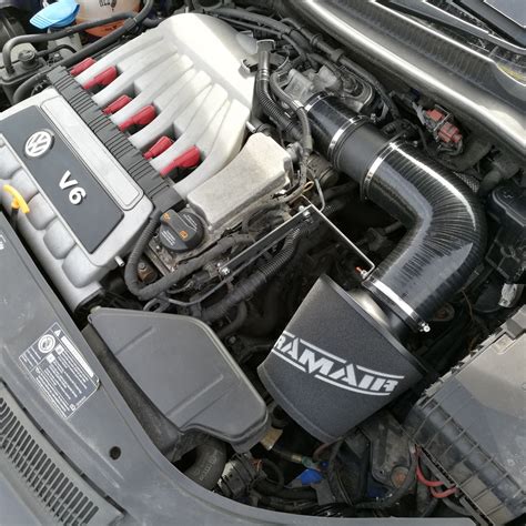 Vw Golf Mk5 R32 32 V6 Black Performance Cone Air Filter Intake Kit
