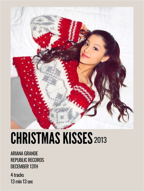 Minimal Aesthetic Polaroid Album Poster For Christmas Kisses By Ariana