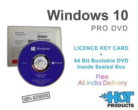 Microsoft Windows 10 Pro 64 Bit Eng Intl 1pk Dsp Oeidvd Genuine