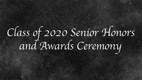 Bshs Class Of 2020 Academic Awards Presentations Youtube