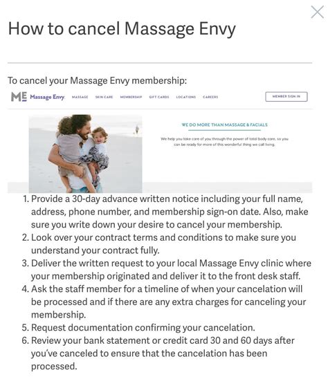 Massage Cancellation Policy Template