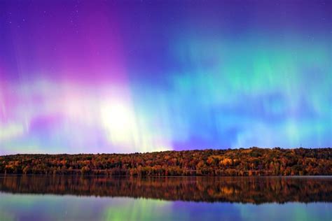 Free Picture Aurora Borealis Rainbow Water Reflection Sky