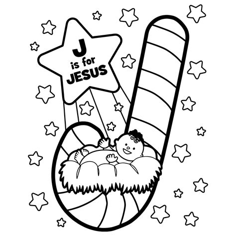 Jesus Christmas Coloring Page