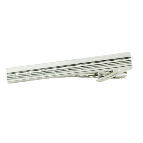 Rectangle Silver Tie Bar From Ties Planet Uk