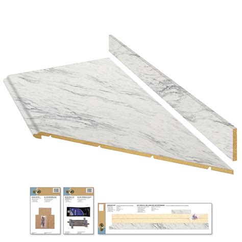 We work with and supply our clients with quality items from top branded companies such as corian, pionite, moen, cosentino. Hampton Bay 8 ft. Laminate Countertop Kit with Right Miter ...