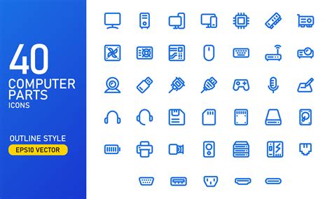 Computer Components Vector Art Icons And Graphics For Free Download
