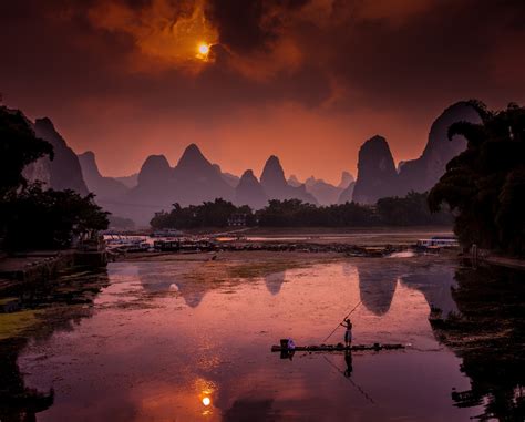 Li River Guangxi Hd Wallpaper Background Image
