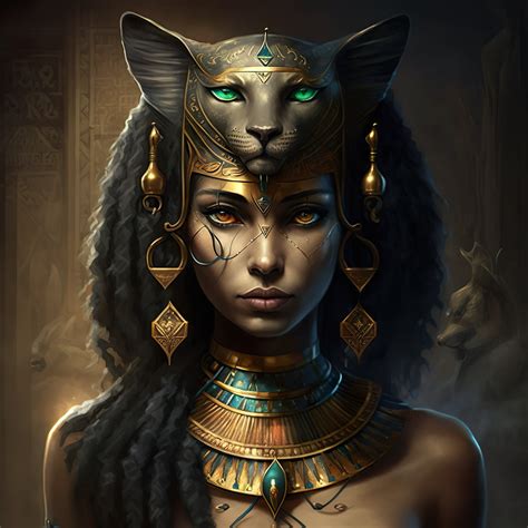 Egyptian Goddess Bastet Art K Etsy